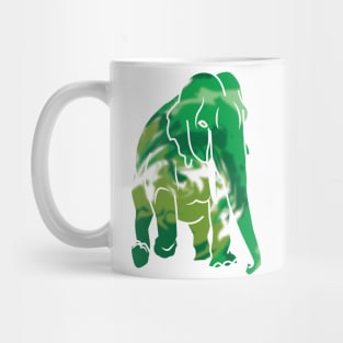 Tie-dye green elephant Mug